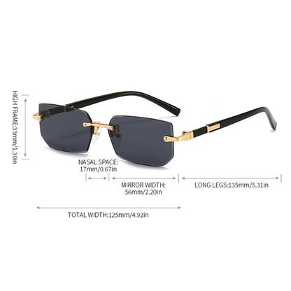Trendy Dubai Style Sunglasses - Black